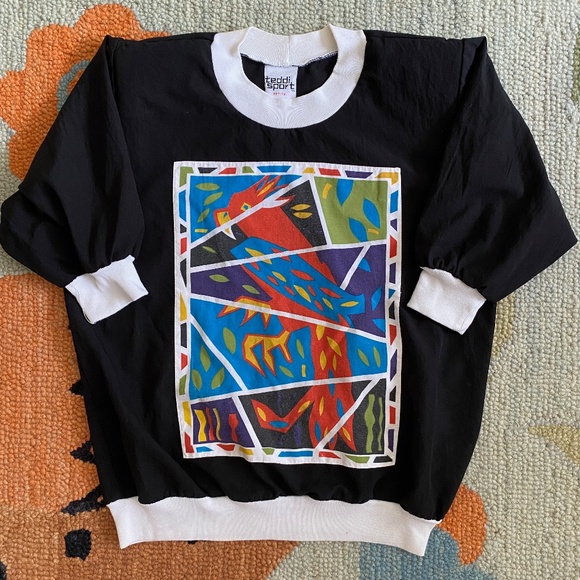 VTG I Teddi Sport I 1980s-1990s I Parrot Pullover Top - Picture 1 of 16